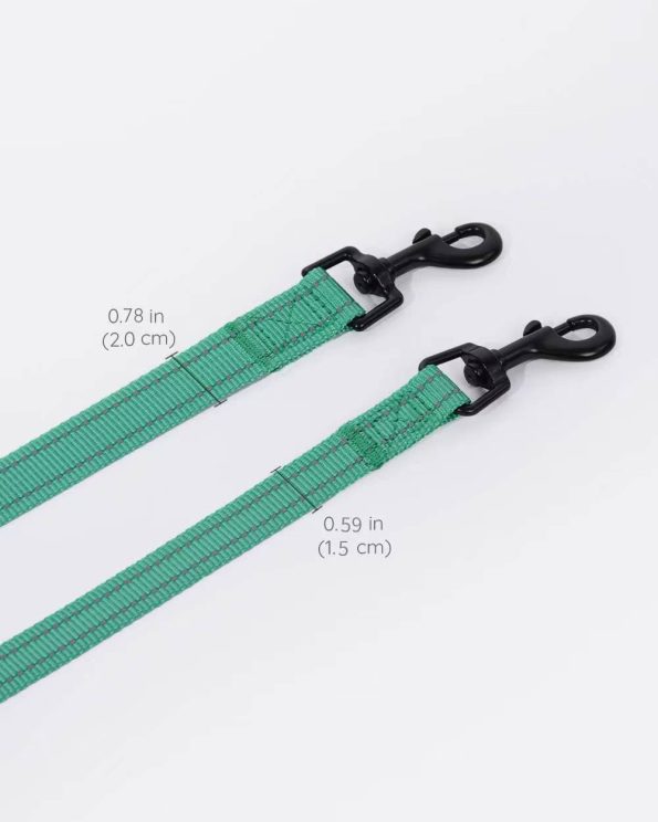 SimplySoftReflectiveDogLeashwithRotatingClasp_Emerald