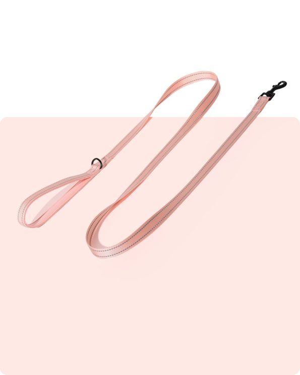 Simply_Soft_Reflective_Dog_Leash_-_Coral_Pink